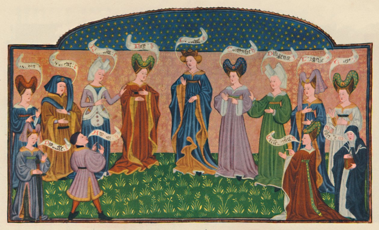 Figure allegoriche in abiti di corte da Unbekannt
