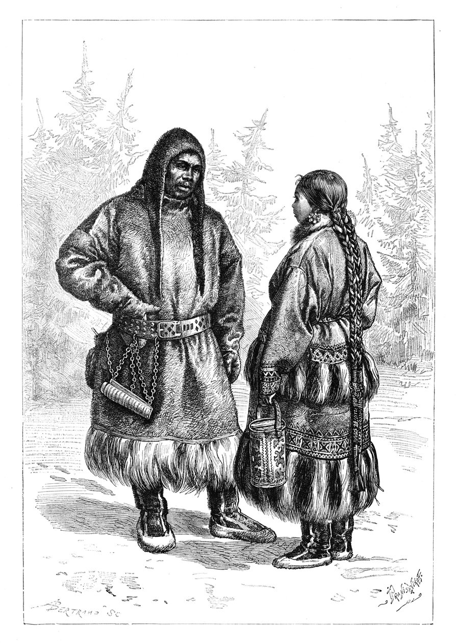 Una coppia Ostyak, Asia da Unbekannt