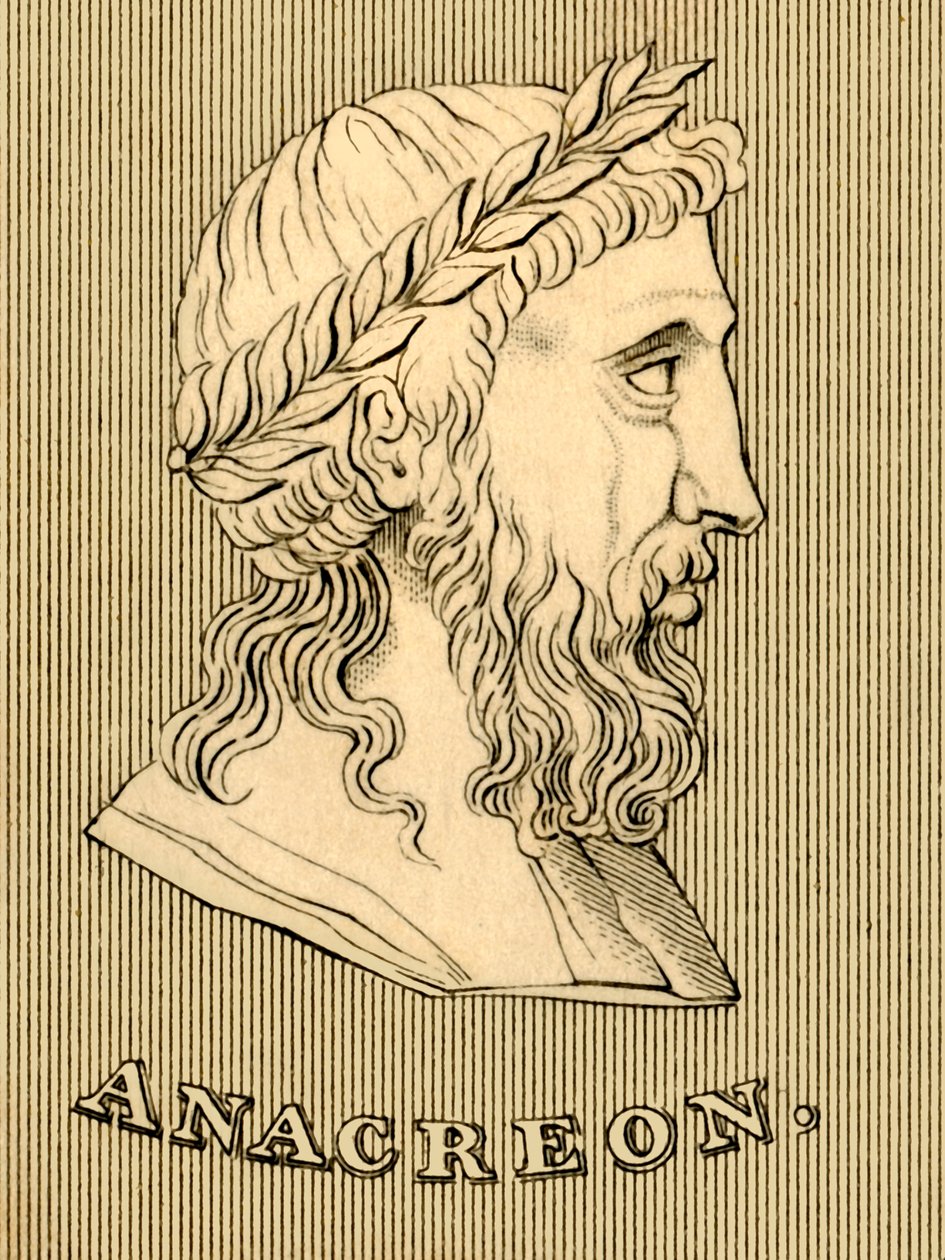 Anacreonte, c582-485 a.C., 1830 da Unbekannt