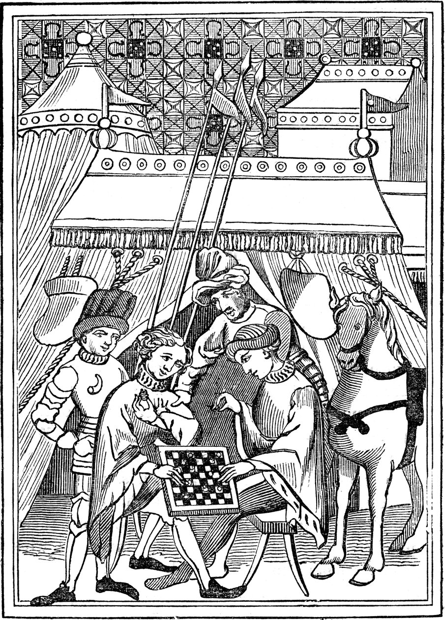 Antico gioco degli scacchi, XIV secolo, 1833 da Unbekannt