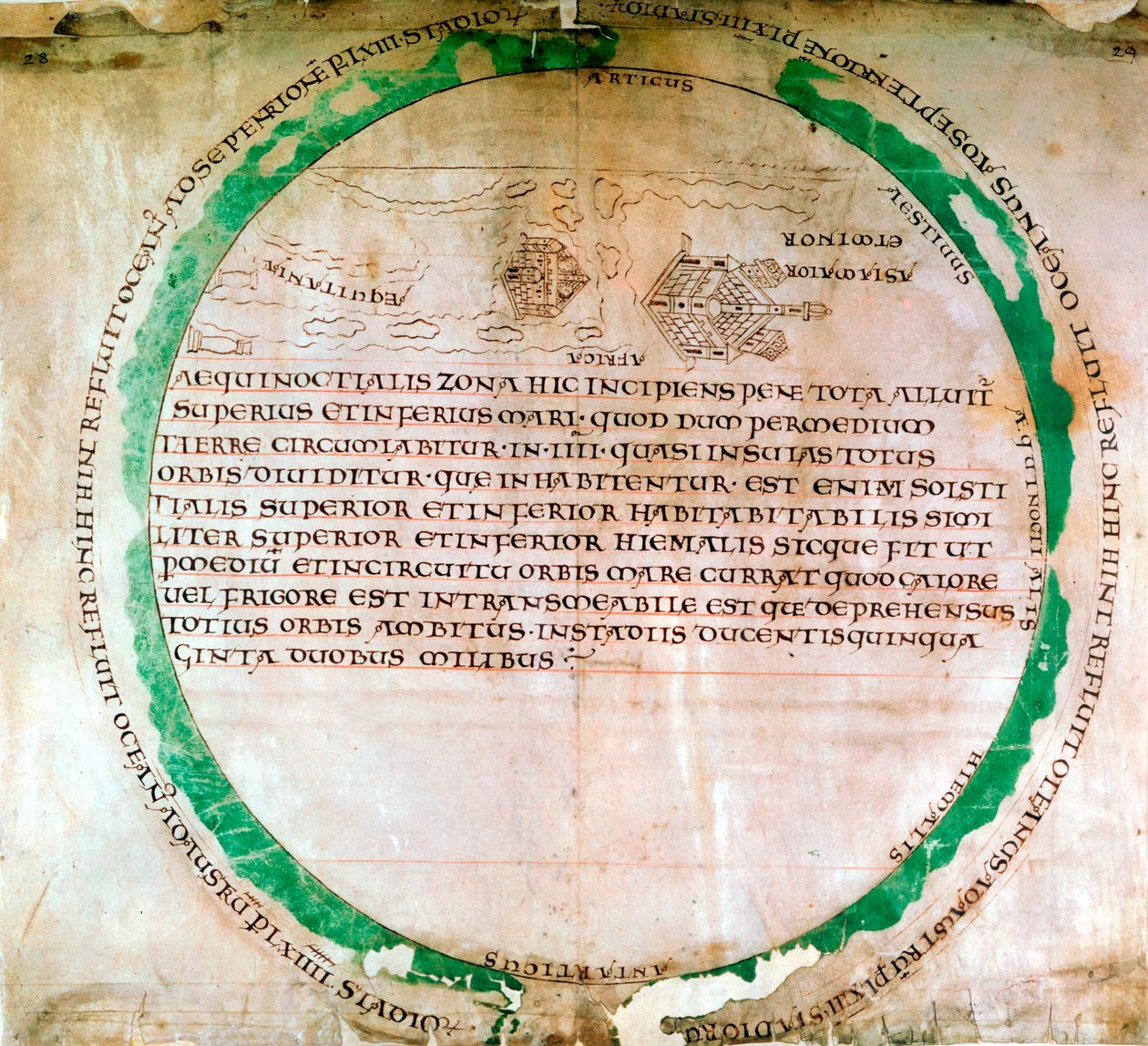Mappa del mondo anglosassone, X secolo da Unbekannt