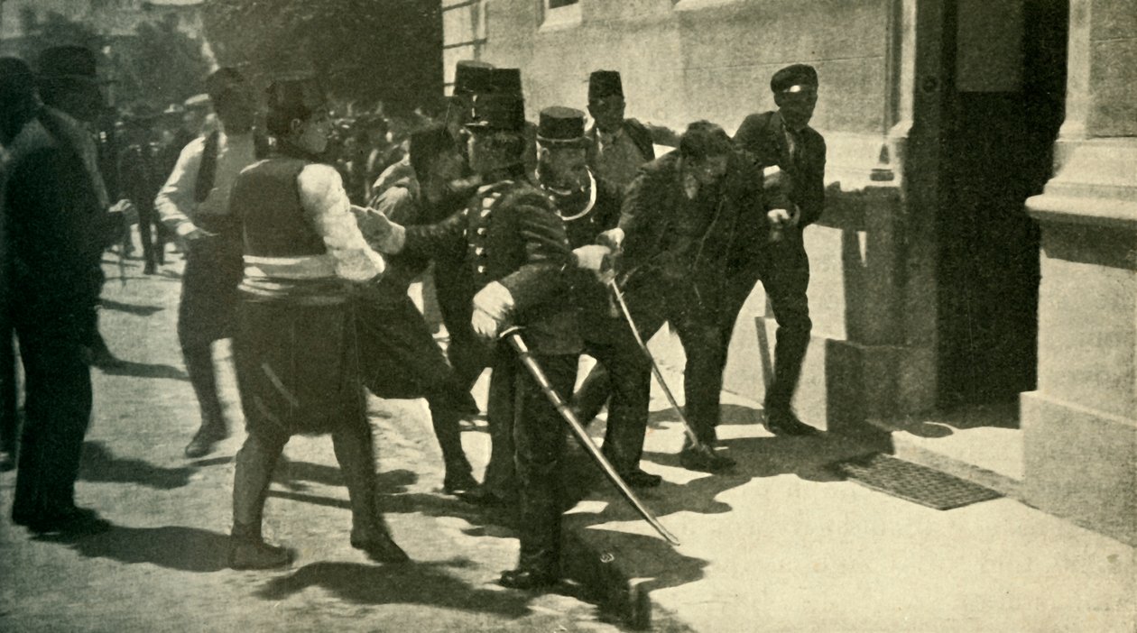 Arresto di Gavrilo Princip...Sarajevo, 28 Giugno 1914, c1920 da Unbekannt
