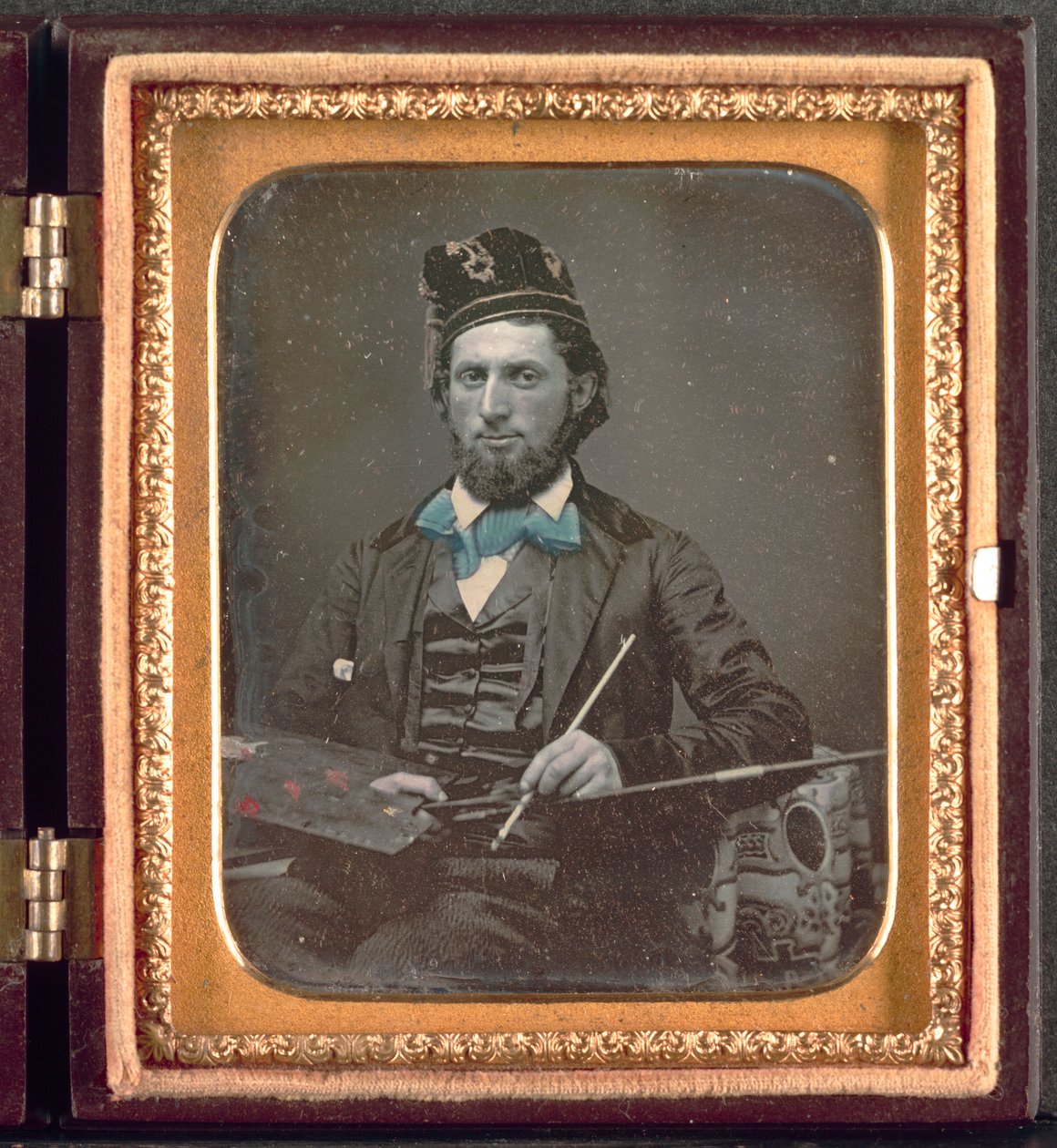 Artista con la sua tavolozza e pennelli, c. 1850s da Unbekannt