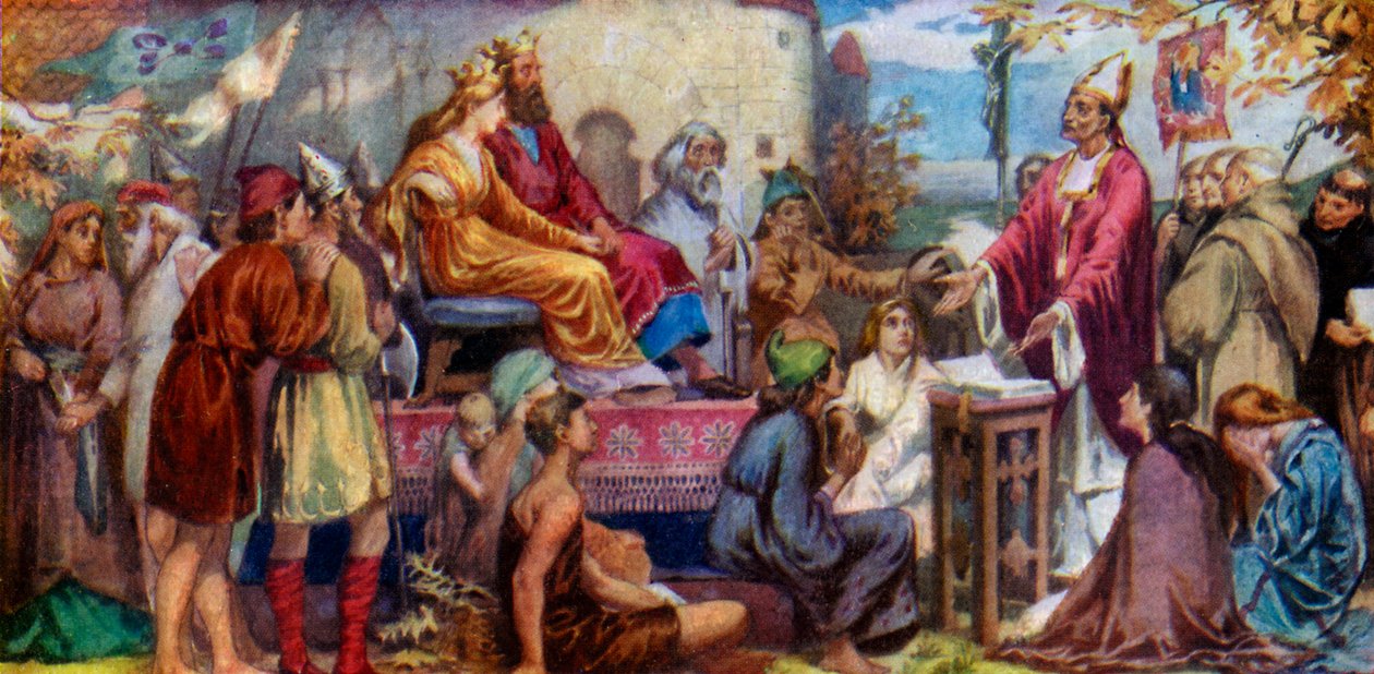 Agostino predica a Ethelbert e Bertha, 1925 da Unbekannt