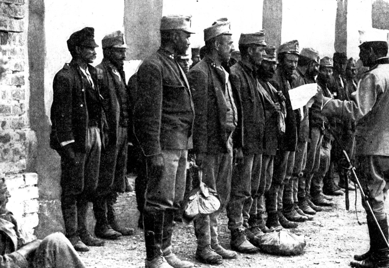 Le truppe austriache si arrendono senza sparare un colpo, 1914 da Unbekannt