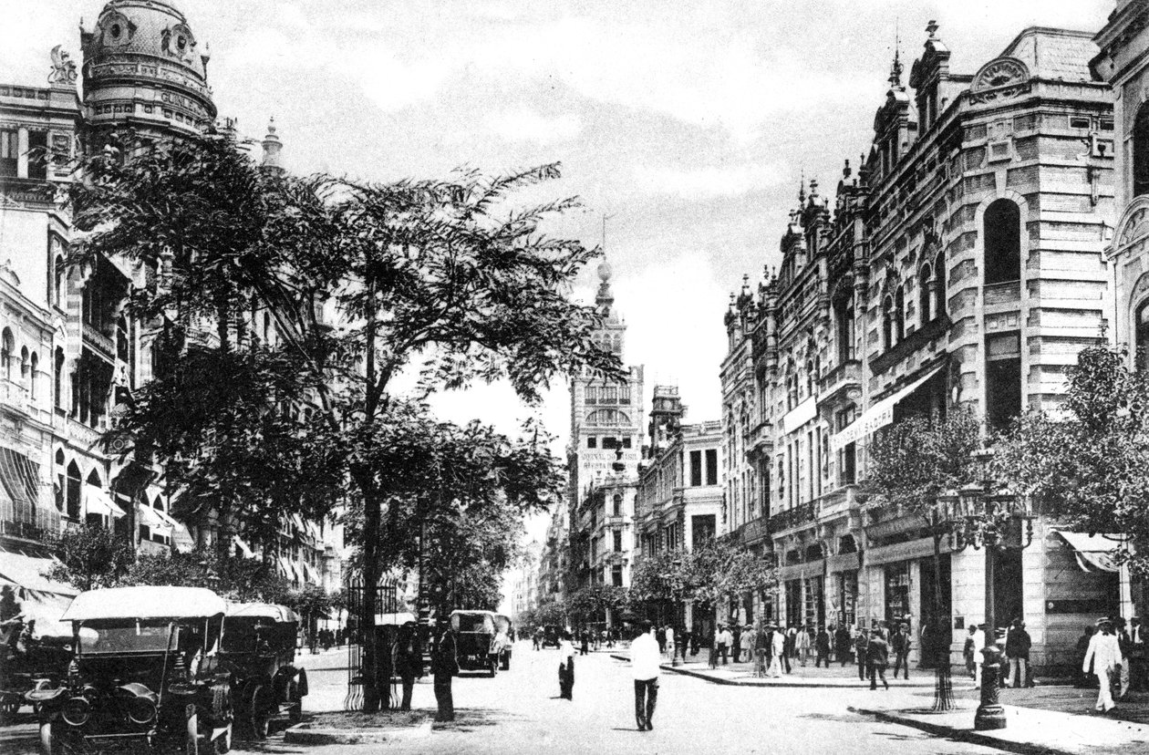 Avenida Rio Branco, Rio de Janeiro, Brasile, c1920 da Unbekannt