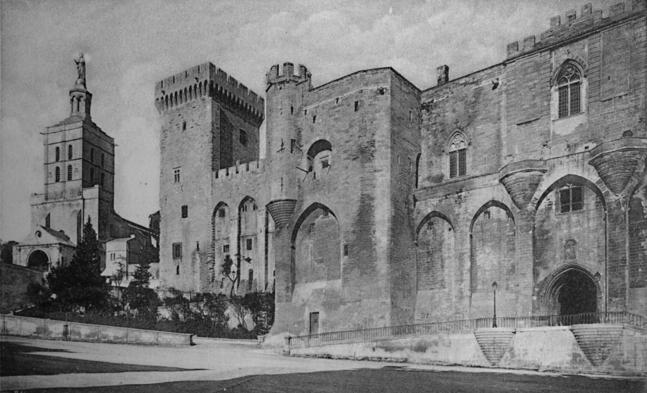Avignone - Palazzo dei Papi e Cattedrale, c1925 da Unbekannt