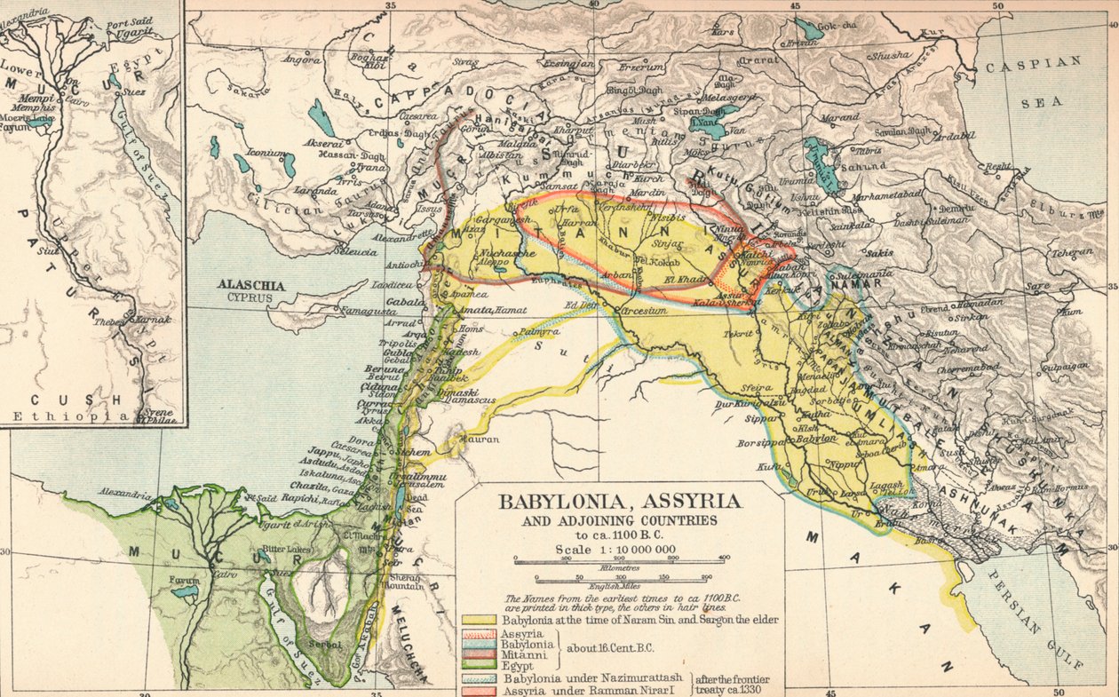 Babilonia, Assiria e paesi adiacenti, c1902, 1903 da Unbekannt