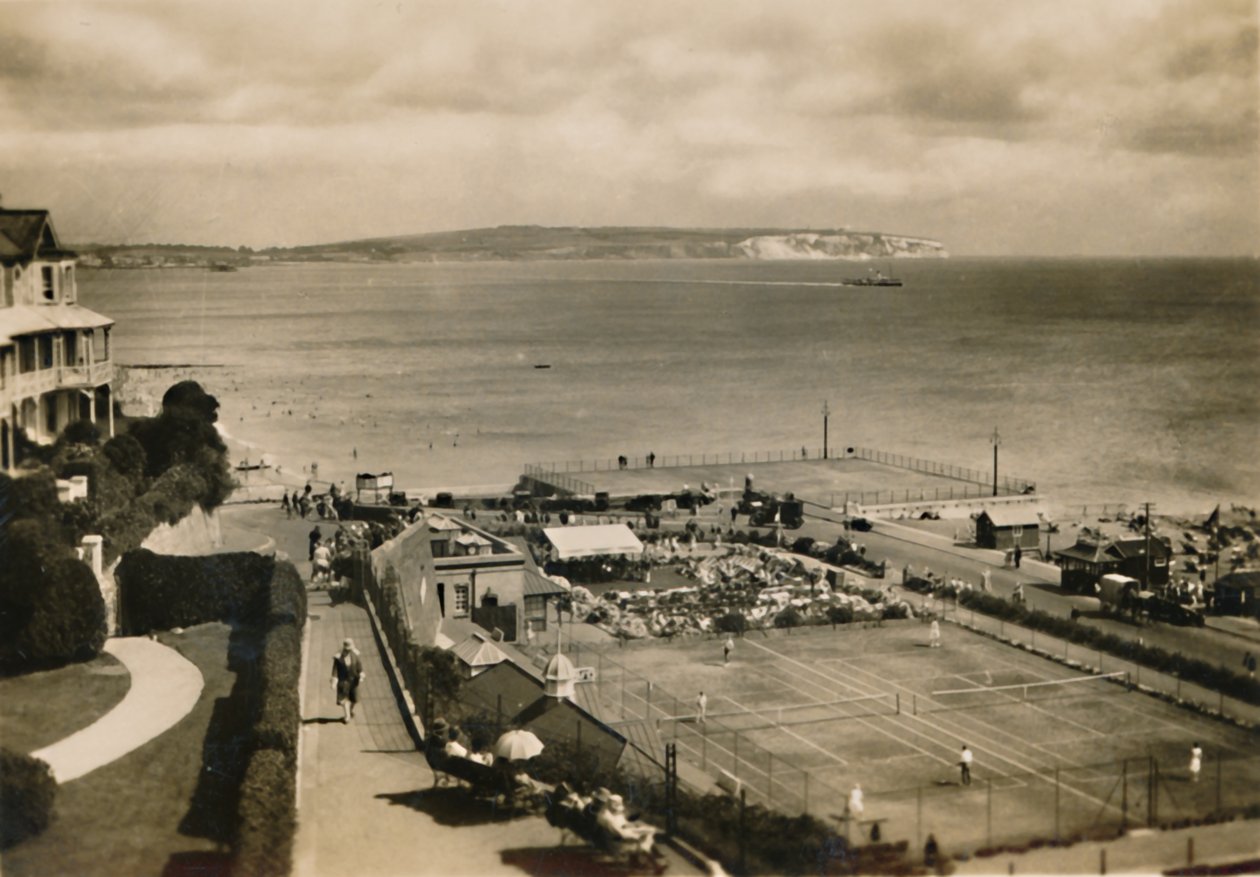 Bandstand e campi da tennis, Shanklin, I.W., c1920 da Unbekannt
