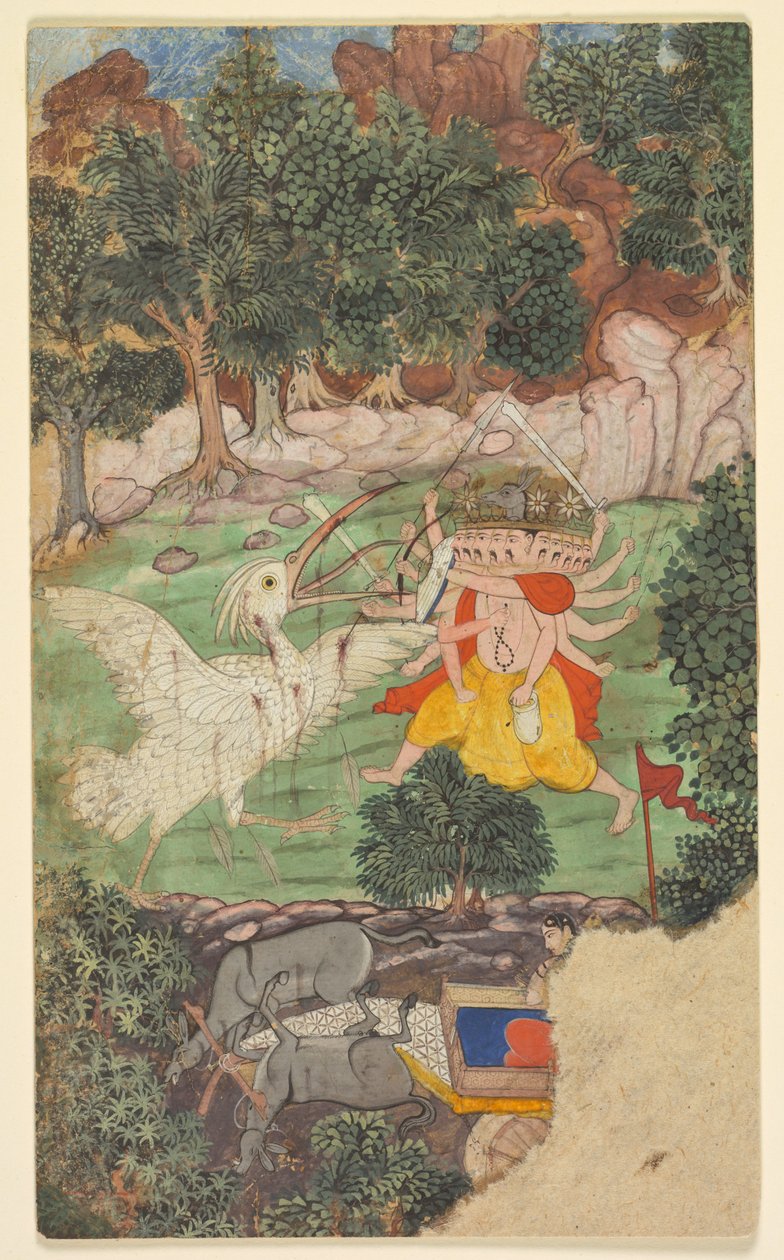 Battaglia di Ravana e Jatayu da Unbekannt Unbekannt
