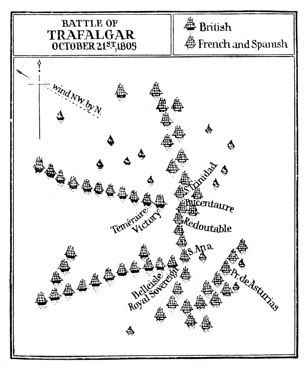 Battaglia di Trafalgar, 1805 da Unbekannt