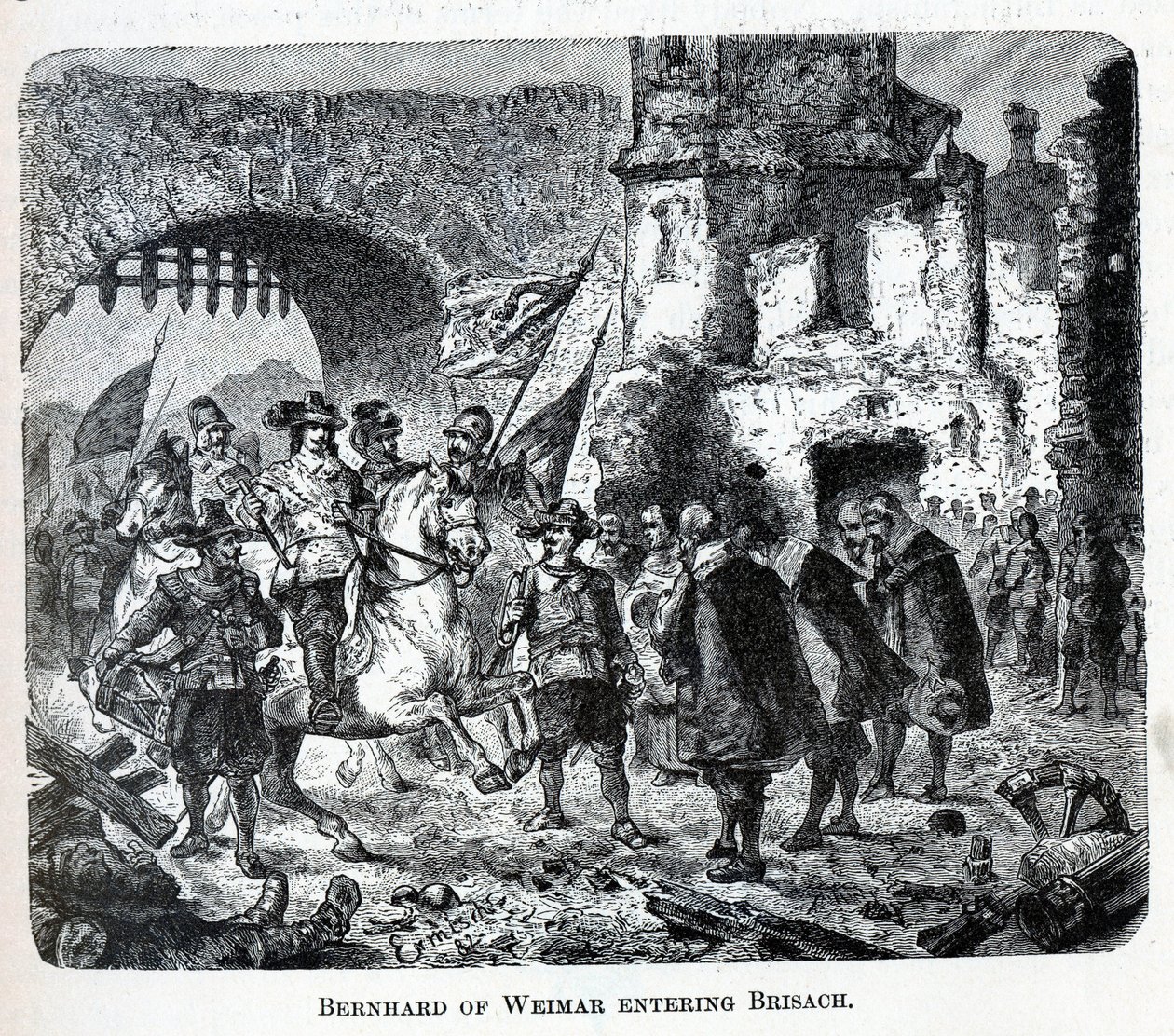 Bernhard di Weimar entra a Breisach, 1882 da Unbekannt