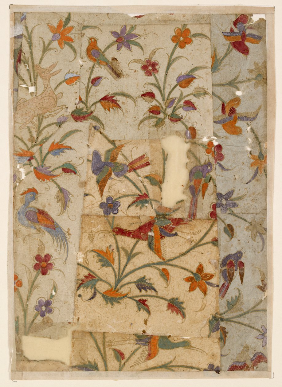 Uccelli e fiori, XVII secolo da Unbekannt