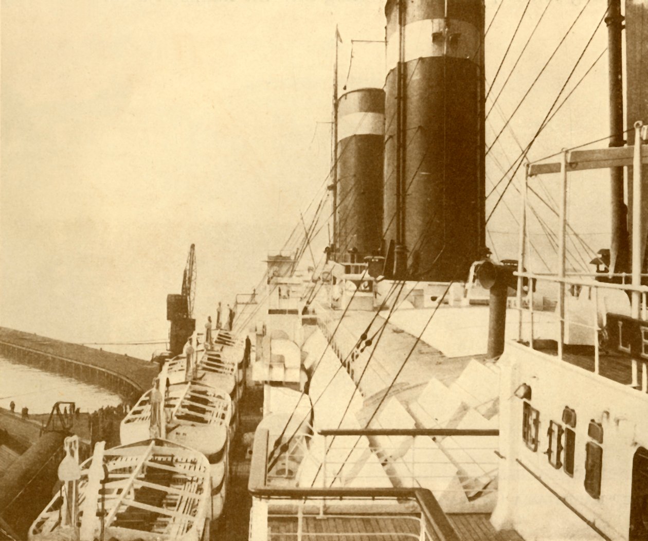 Ponte della nave Leviathan da Unbekannt