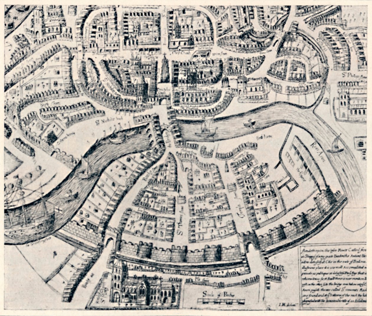 Bristol nel 1670 da Unbekannt