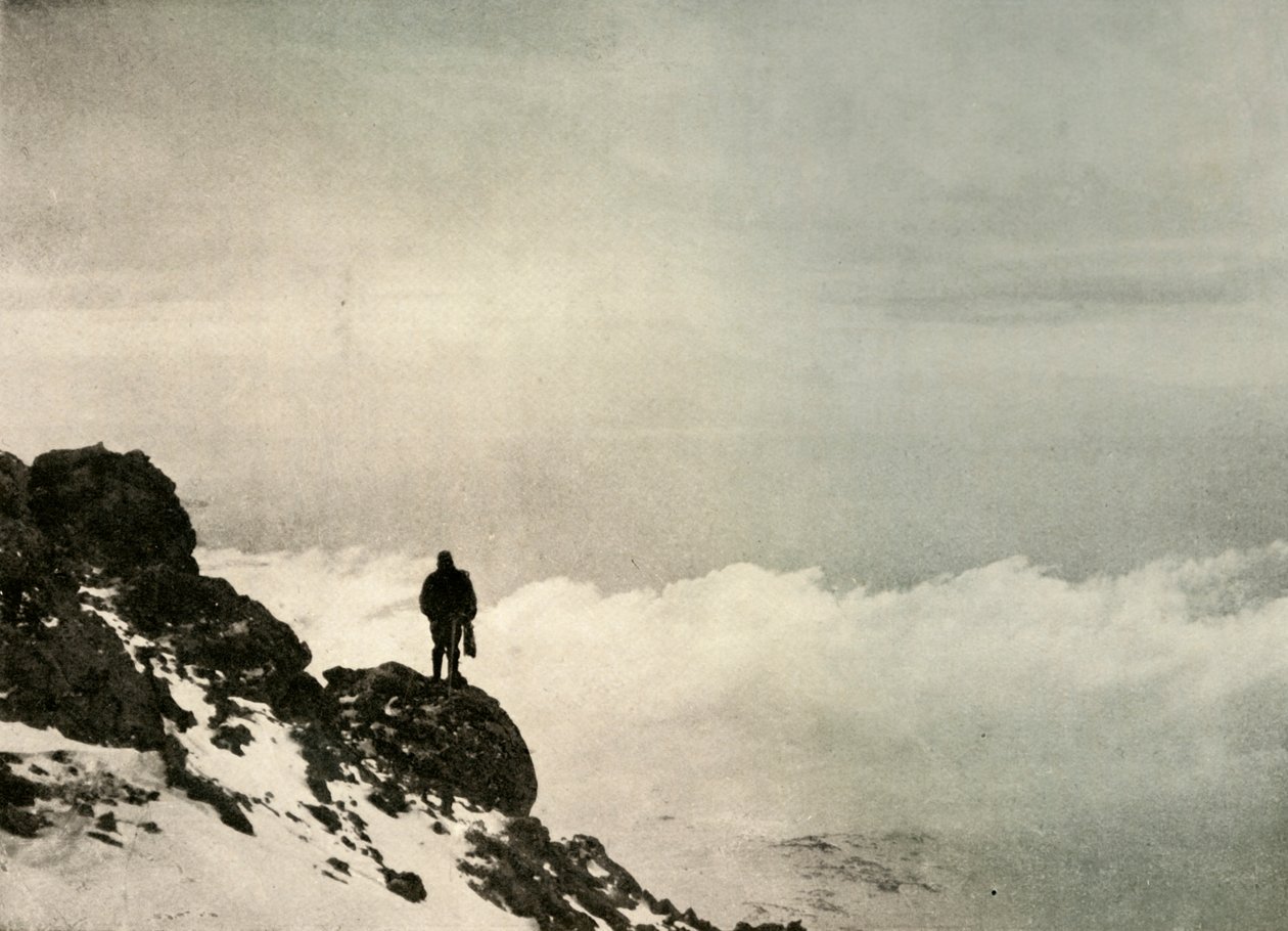 Brocklehurst guardando giù da...Monte Erebus, 1908, 1909 da Unbekannt
