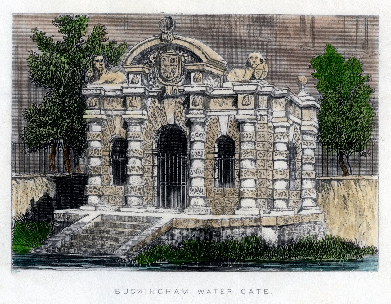Buckingham Water Gate, the Strand, Londra, c1850 da Unbekannt