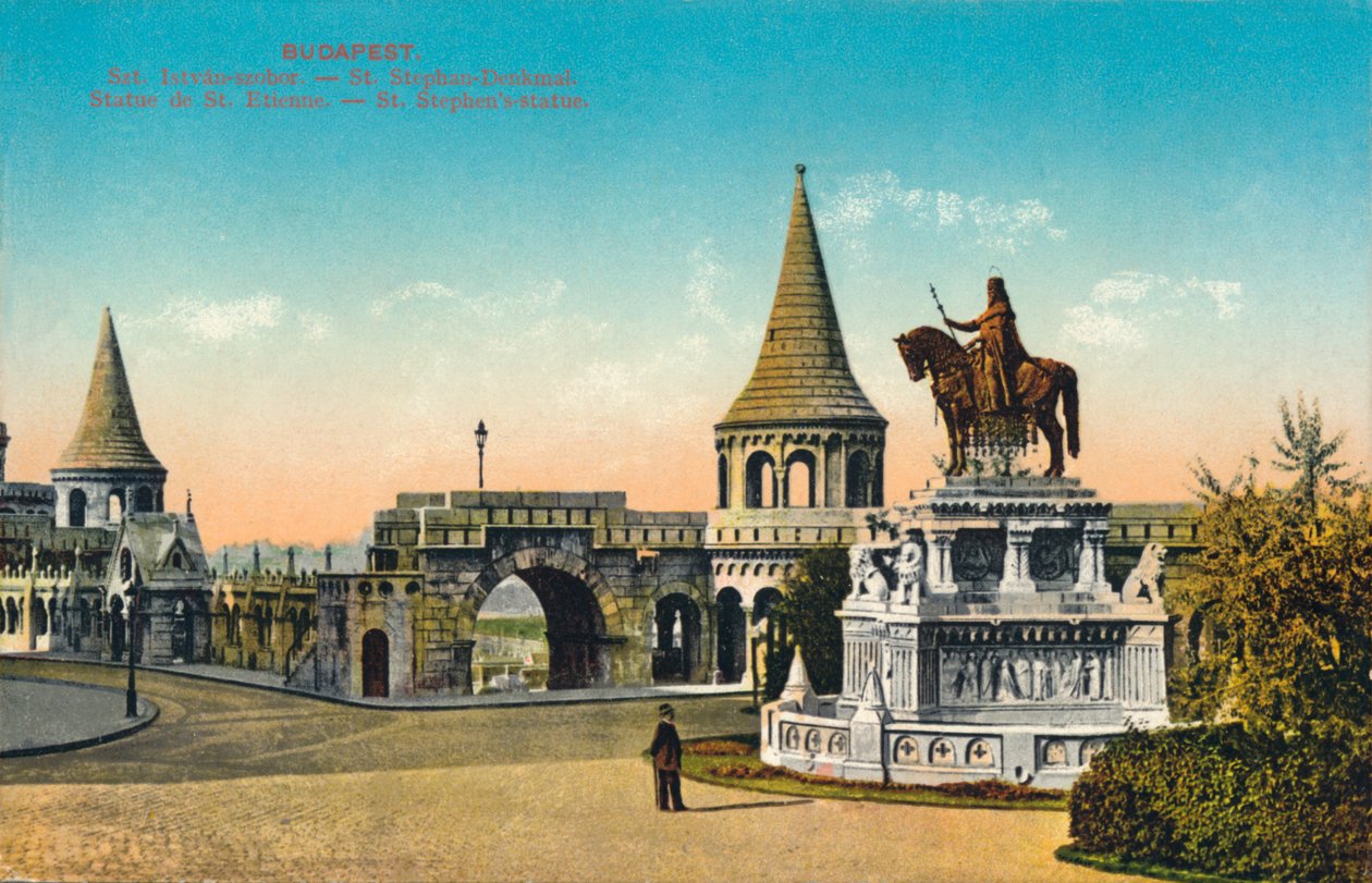 Budapest - Statua di Santo Stefano, c1900 da Unbekannt