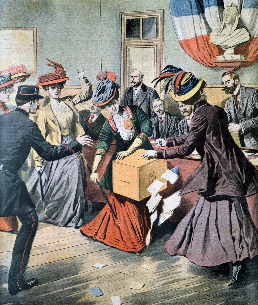 Campagna per il suffragio femminile in Belgio, 1908 da Unbekannt