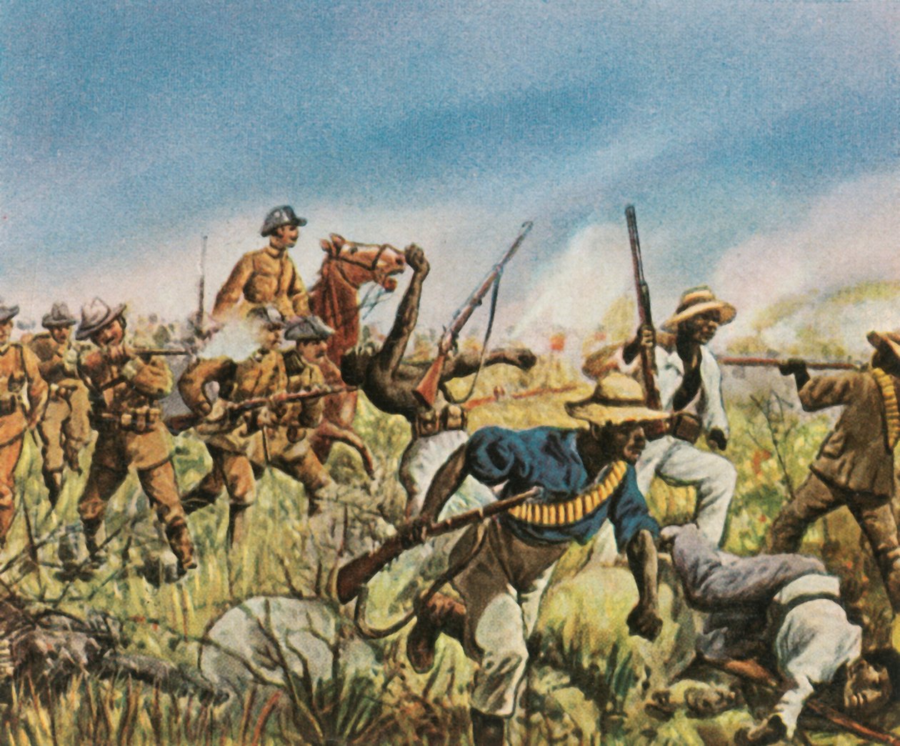 Capitano Franke che combatte gli Herero, 1904, 1936 da Unbekannt