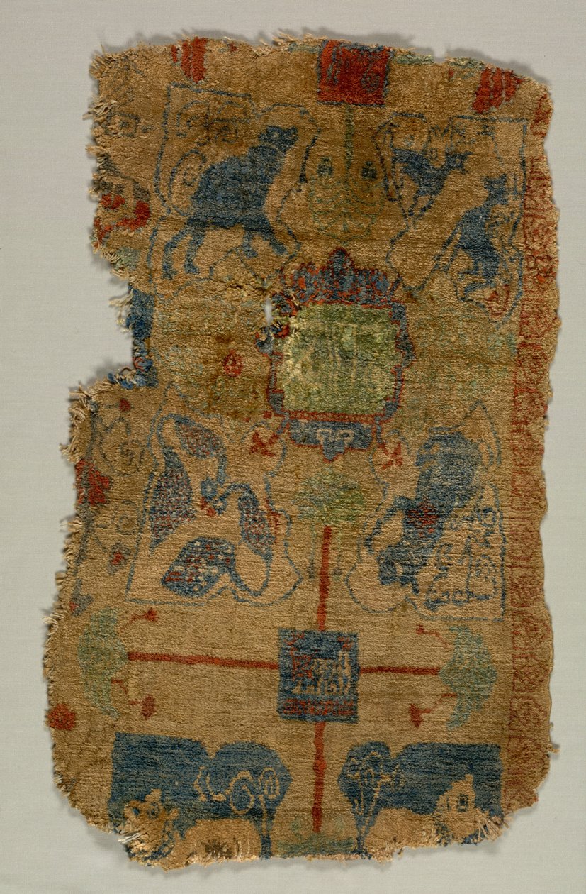 Frammento di tappeto, c. 1400 da Unbekannt