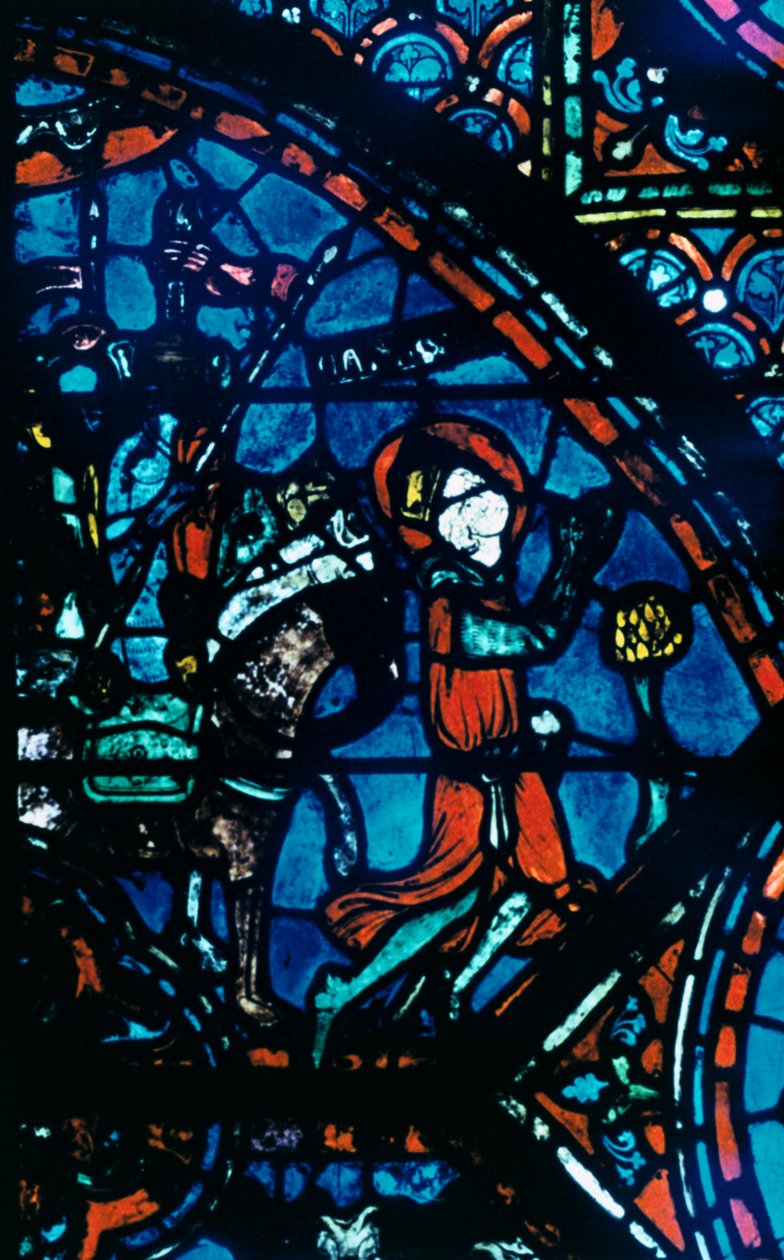 Carlo Magno prega, vetrata, Cattedrale di Chartres, Francia, c1225 da Unbekannt