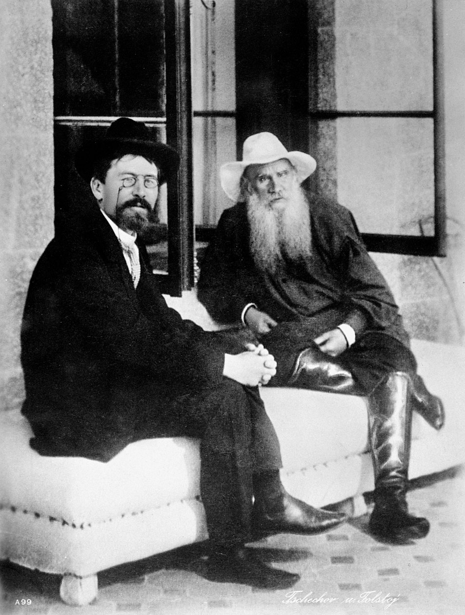 Chekhov e Tolstoy, fine 19° secolo da Unbekannt