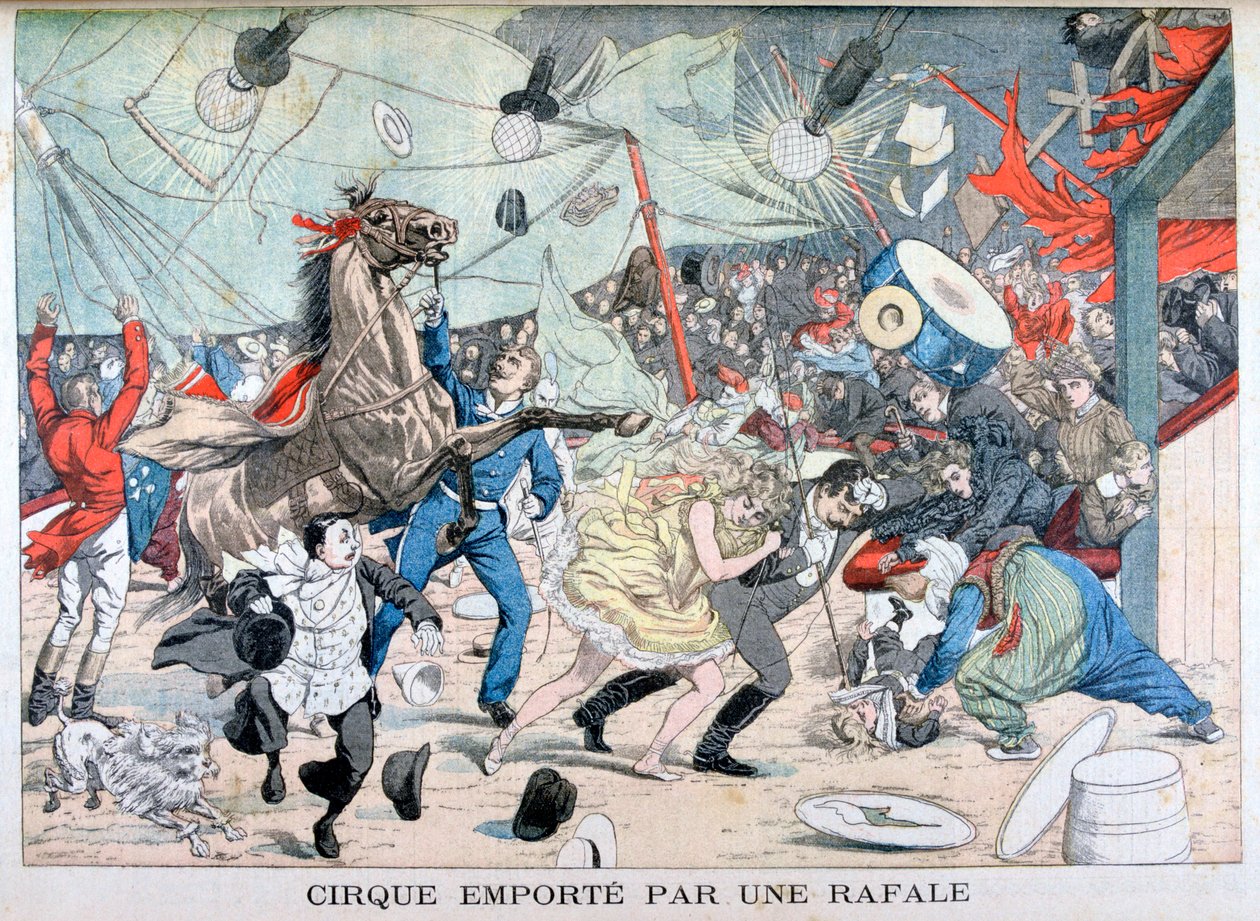 Tenda del circo spazzata via, Saint Etienne, Francia da Unbekannt