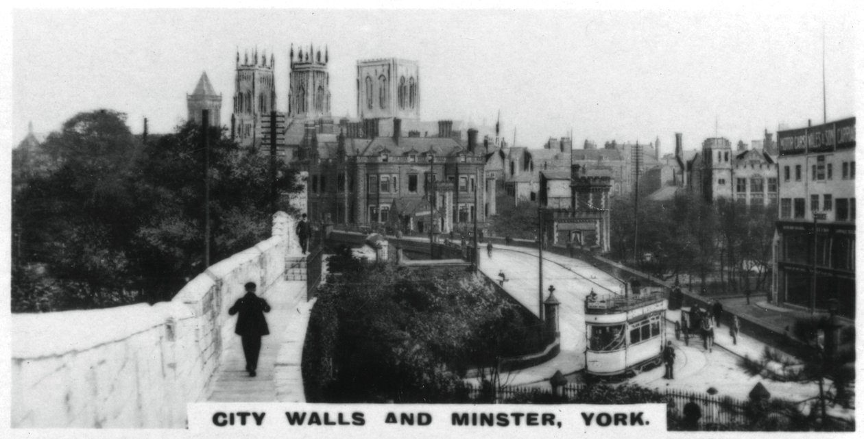 Mura della città e Minster, York, c1920 da Unbekannt