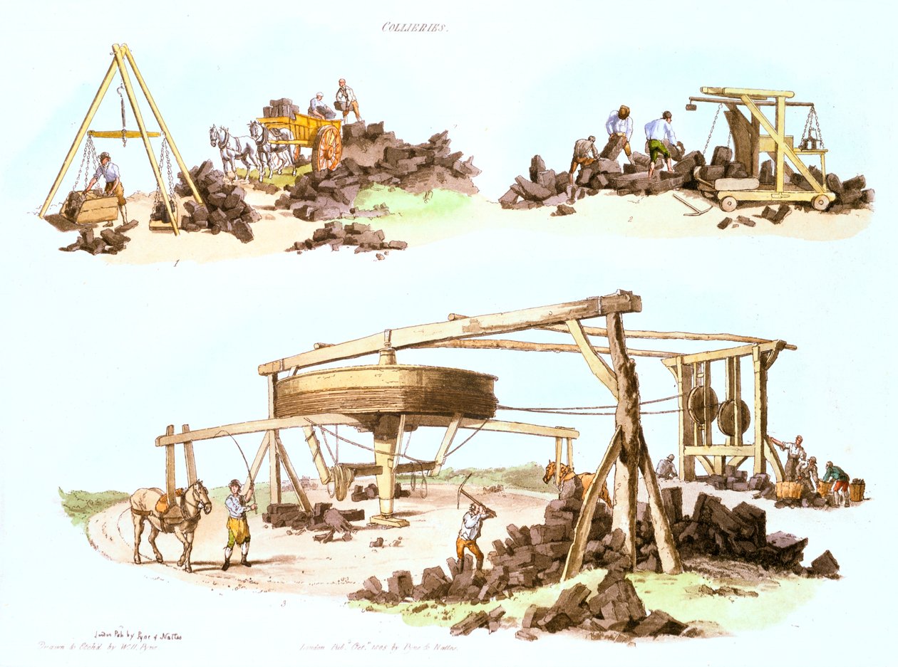 Miniere di carbone, c1805 da Unbekannt