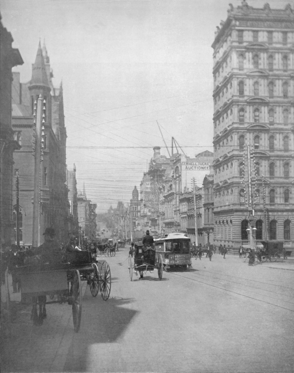 Collins Street, Melbourne, XIX secolo da Unbekannt