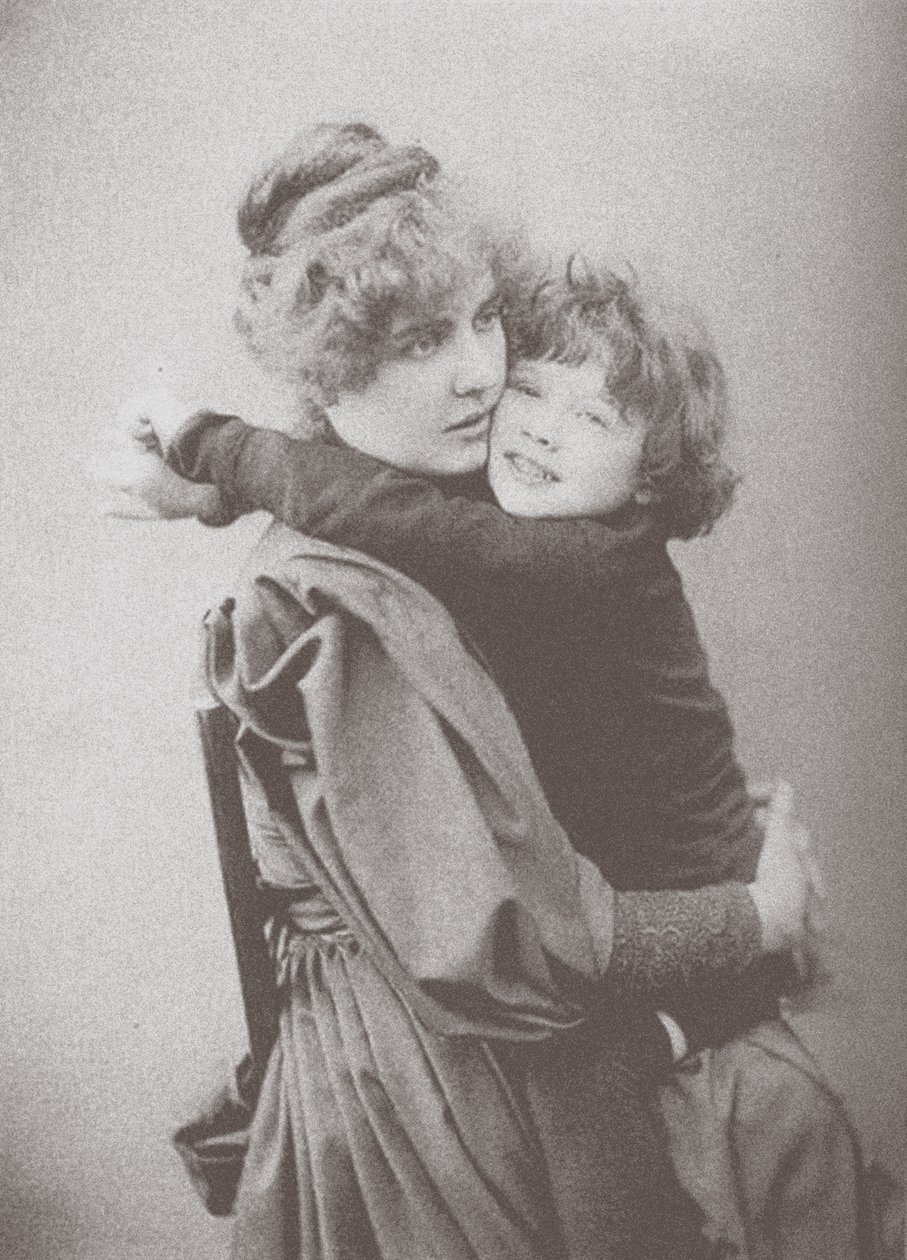 Constance Wilde con il figlio Cyril da Unbekannt