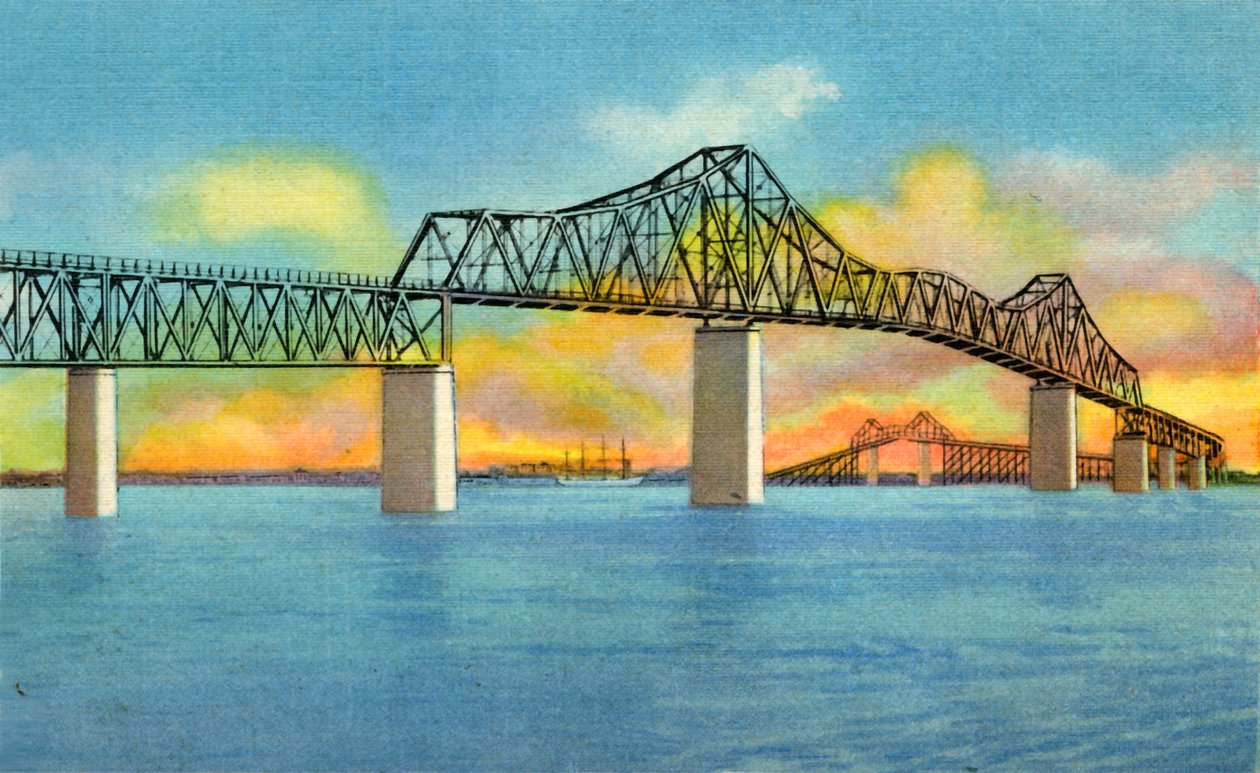 Ponte del fiume Cooper, Charleston, S.C., 1942 da Unbekannt