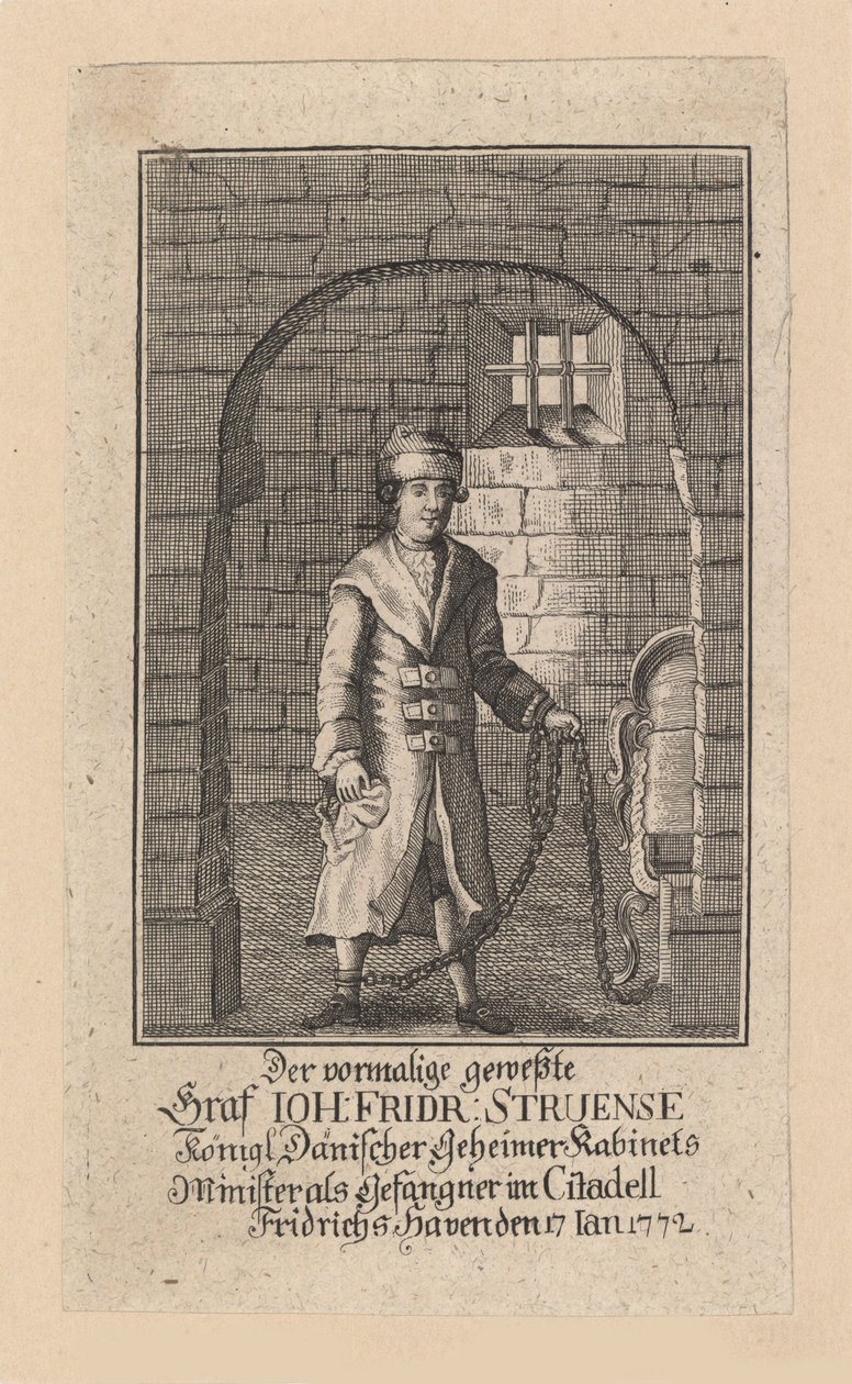Conte Johann Friedrich Struensee 1737-1772 da Unbekannt