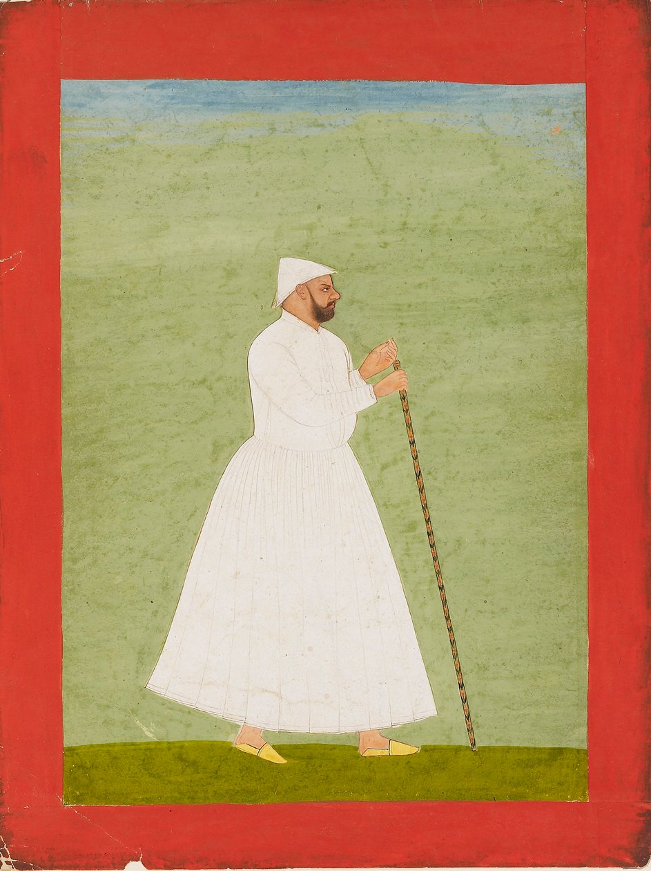 Funzionario di corte che indossa un jama bianco, c1740 da Unbekannt