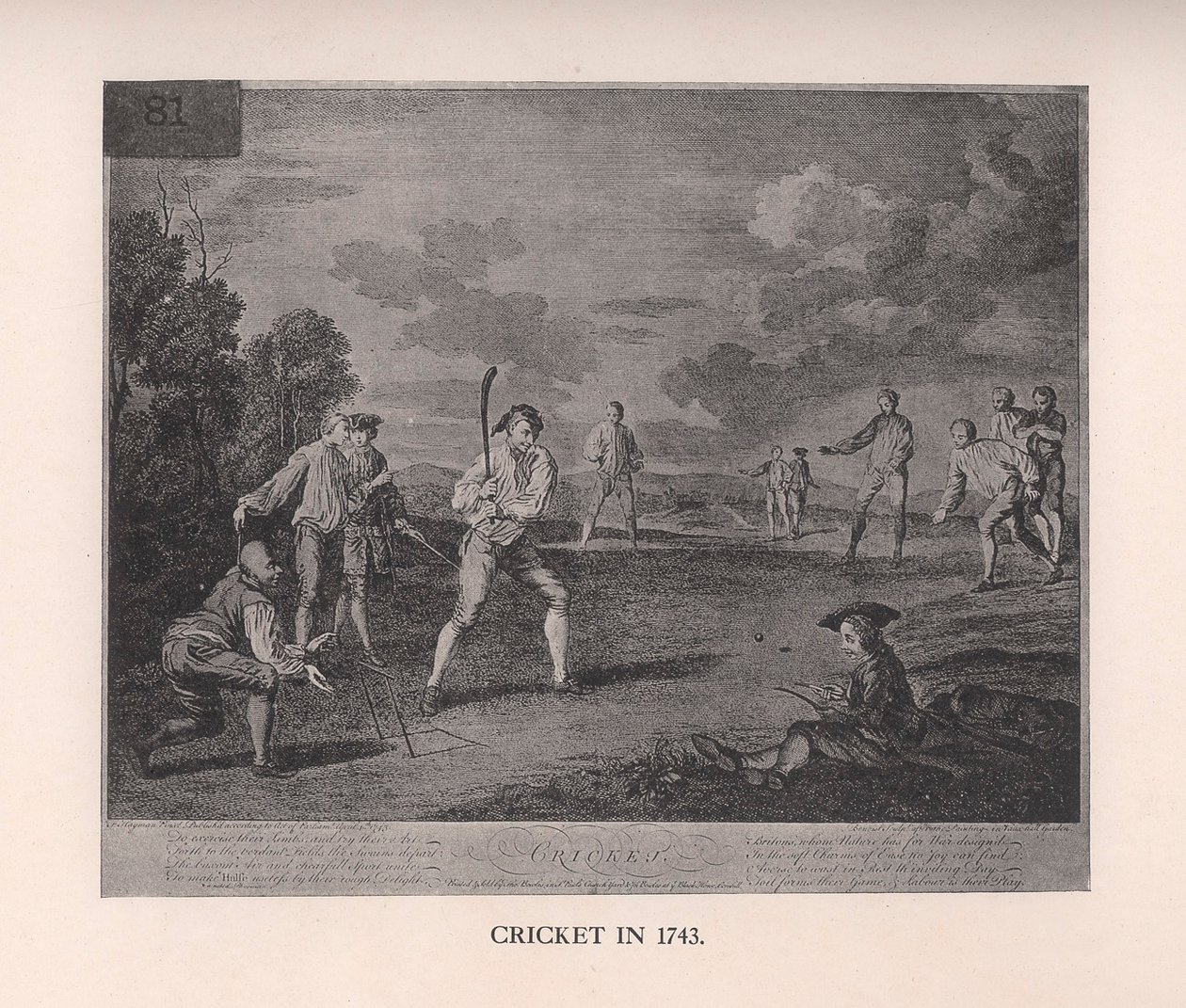 Cricket nel 1743, 1912 da Unbekannt