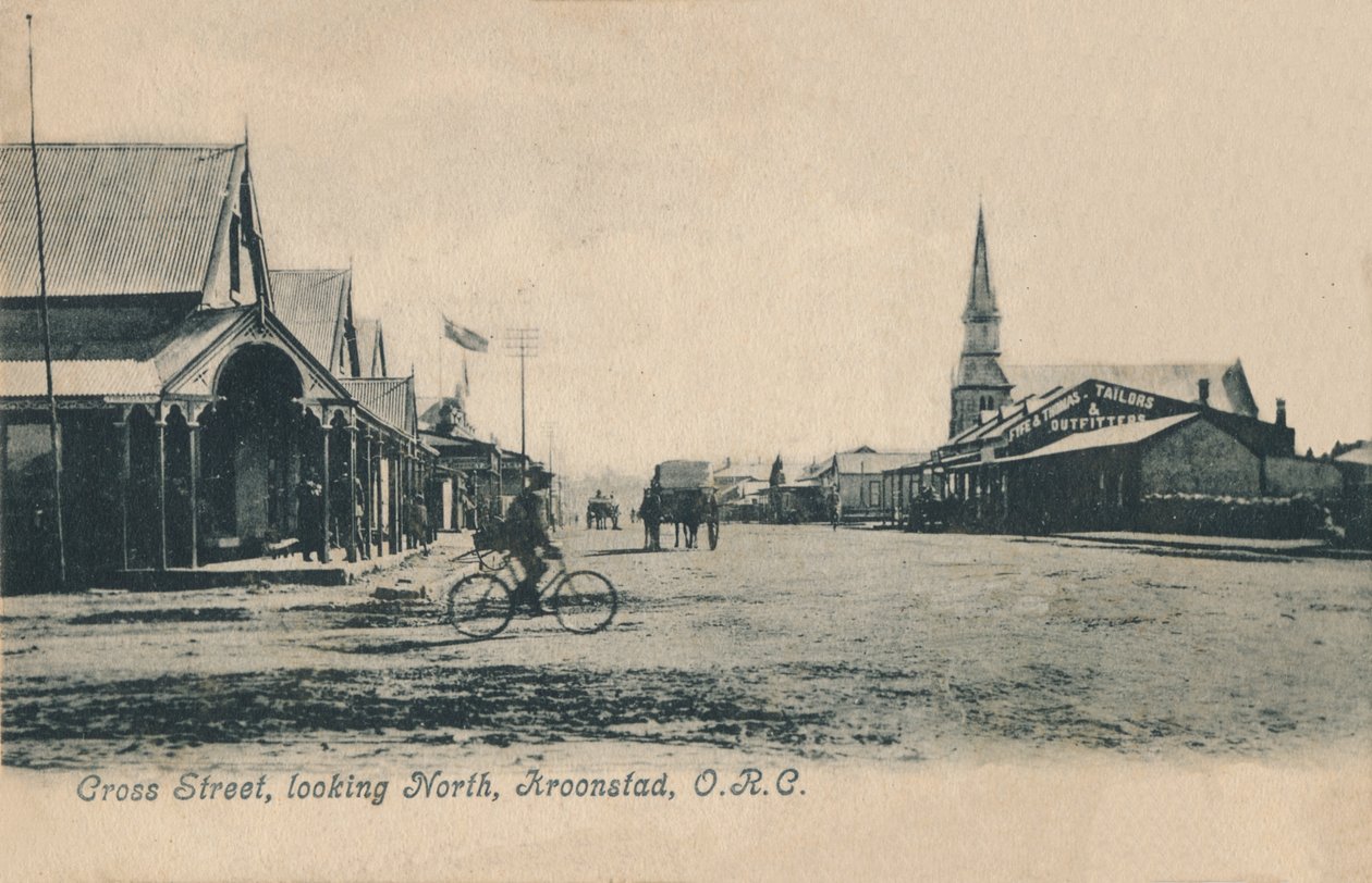 Cross Street, guardando a nord, Kroonstad, O.R.C, c1905 da Unbekannt