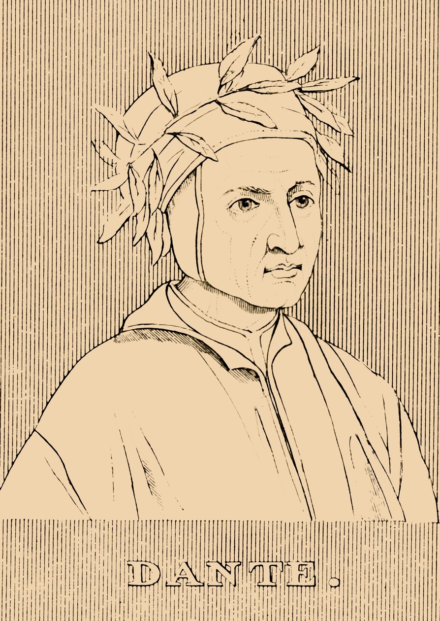 Dante, c1265-1321, 1830 da Unbekannt