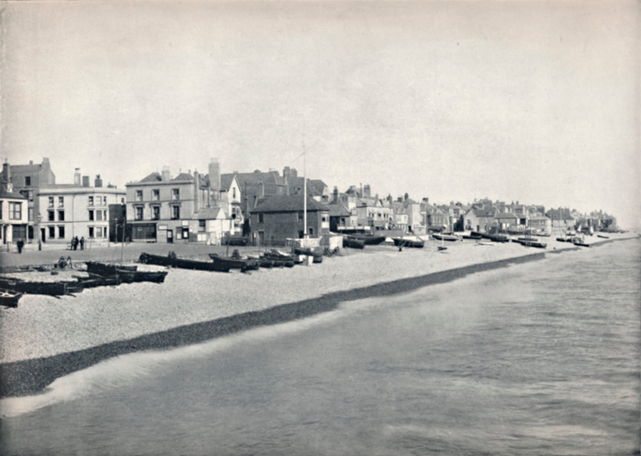 Deal - Vista lungo la spiaggia, 1895 da Unbekannt