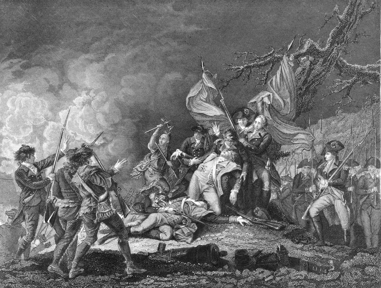 Morte del generale Montgomery a Quebec, dicembre 1775 da Unbekannt