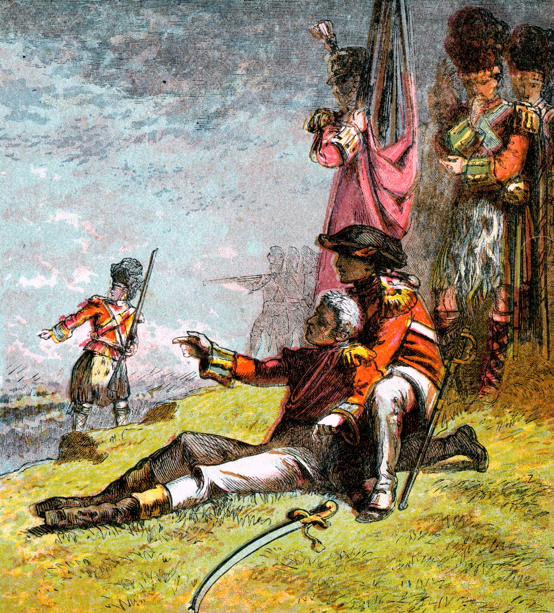Morte del generale Wolfe, 1759 c1850s da Unbekannt