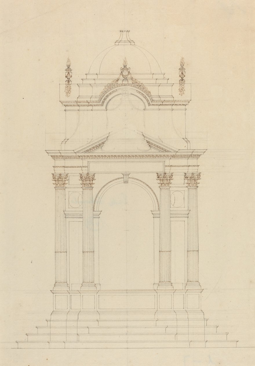 Progetto per un Baldacchino da Unbekannt