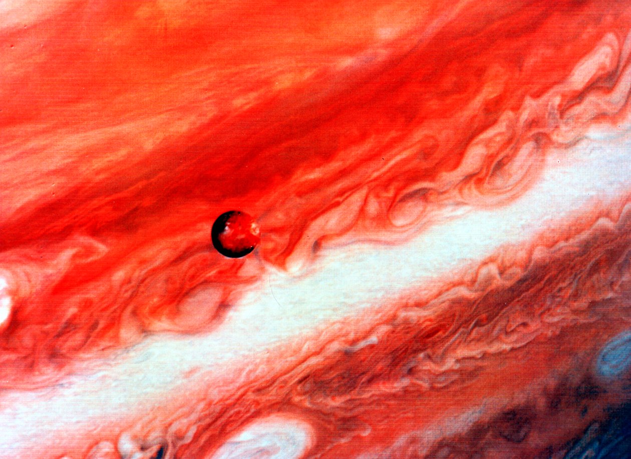 Dettaglio di Giove e del suo satellite interno Io da Unbekannt