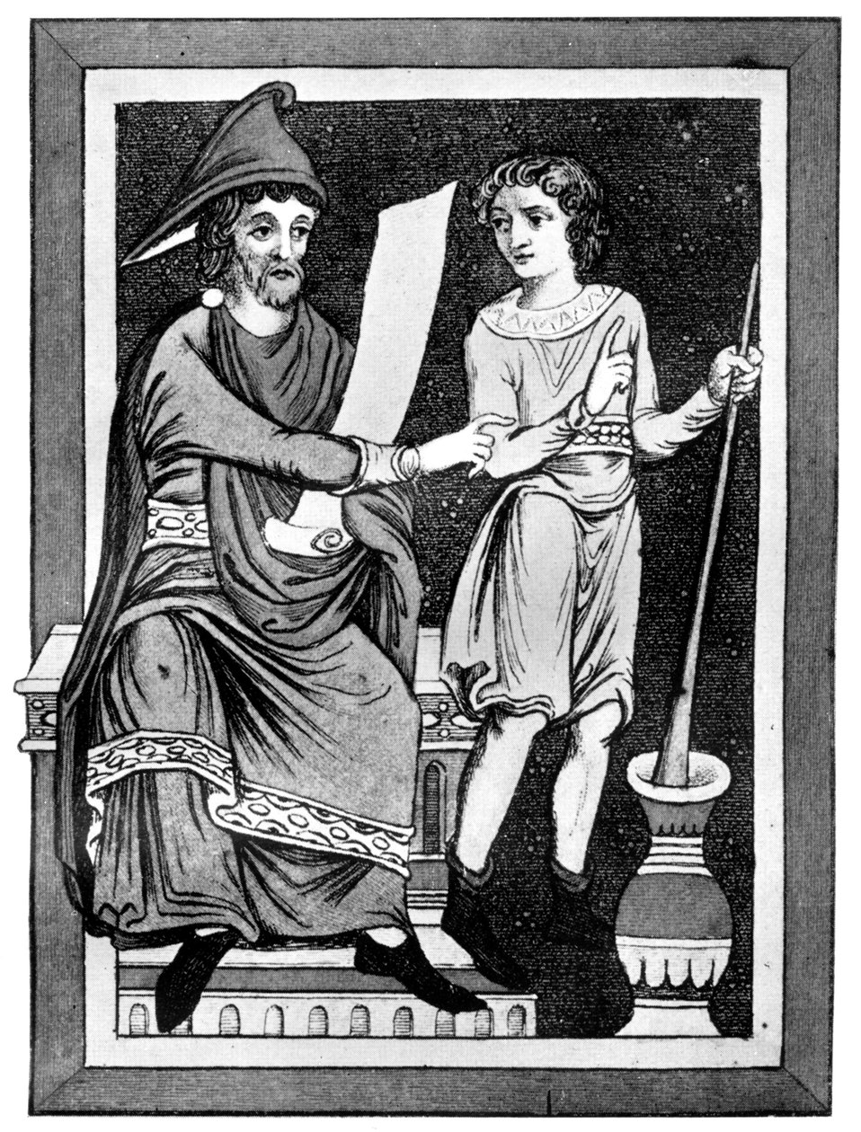 Dottore e servitore, XIII secolo, 1910 da Unbekannt