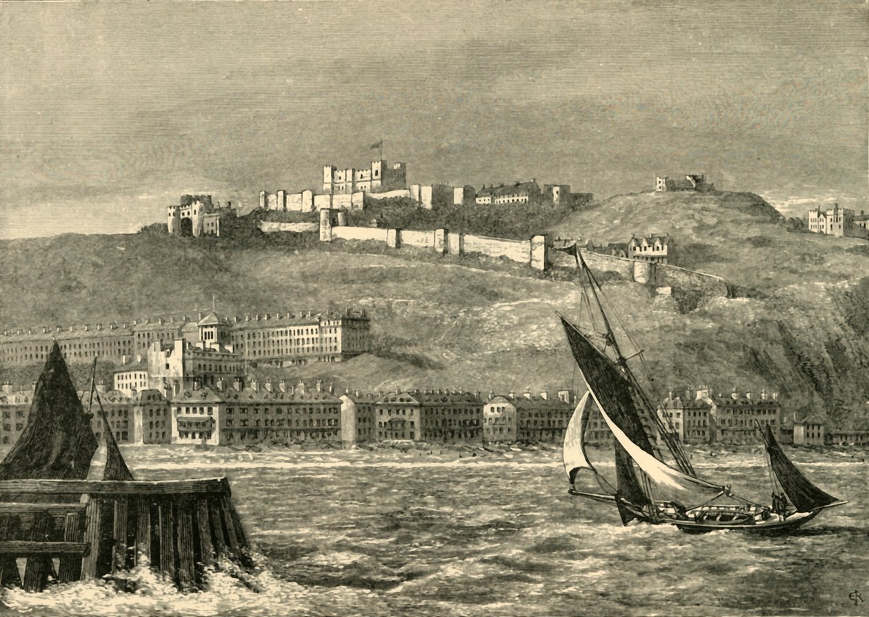 Dover, dal mare, 1898 da Unbekannt