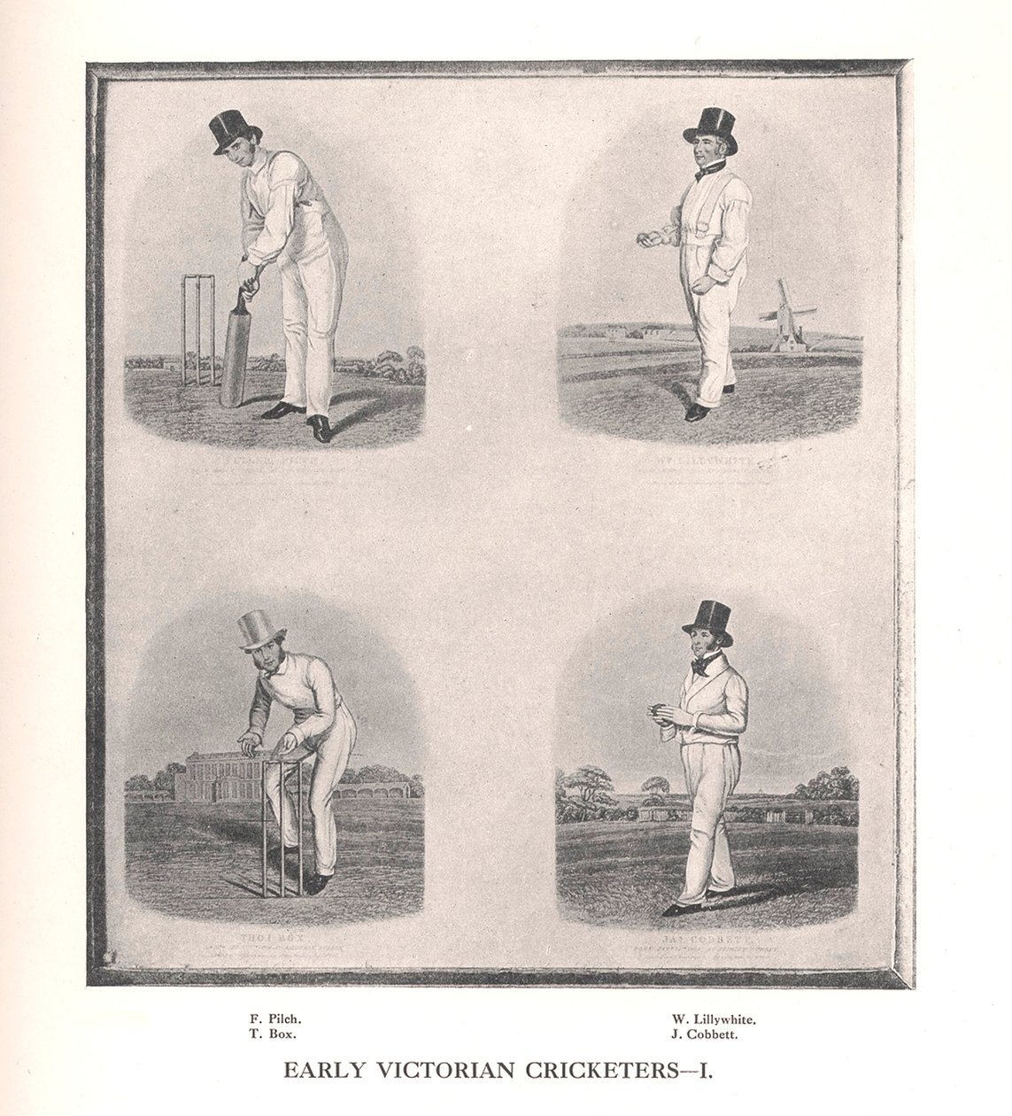 Cricketers vittoriani, XIX secolo 1912 da Unbekannt