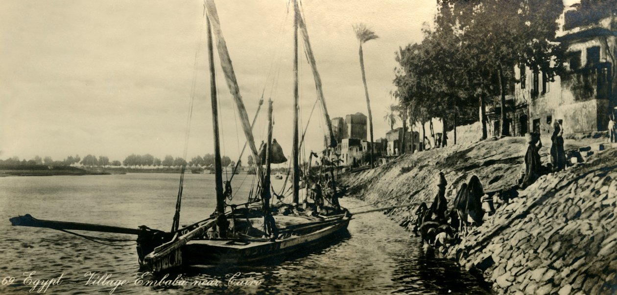 Egitto - Villaggio Embaba vicino al Cairo, c. 1918-1939 da Unbekannt