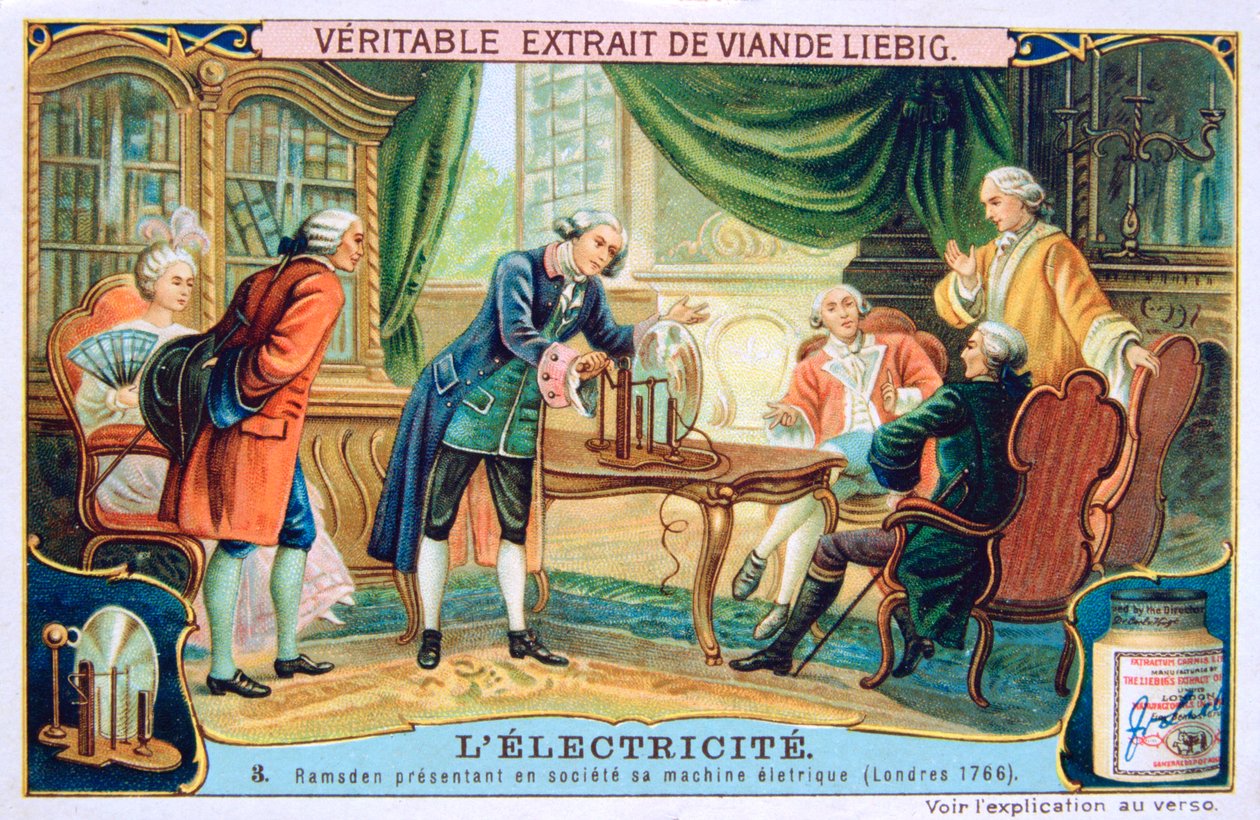 Dimostrazione di elettricità, Londra, 1766, c1900 da Unbekannt