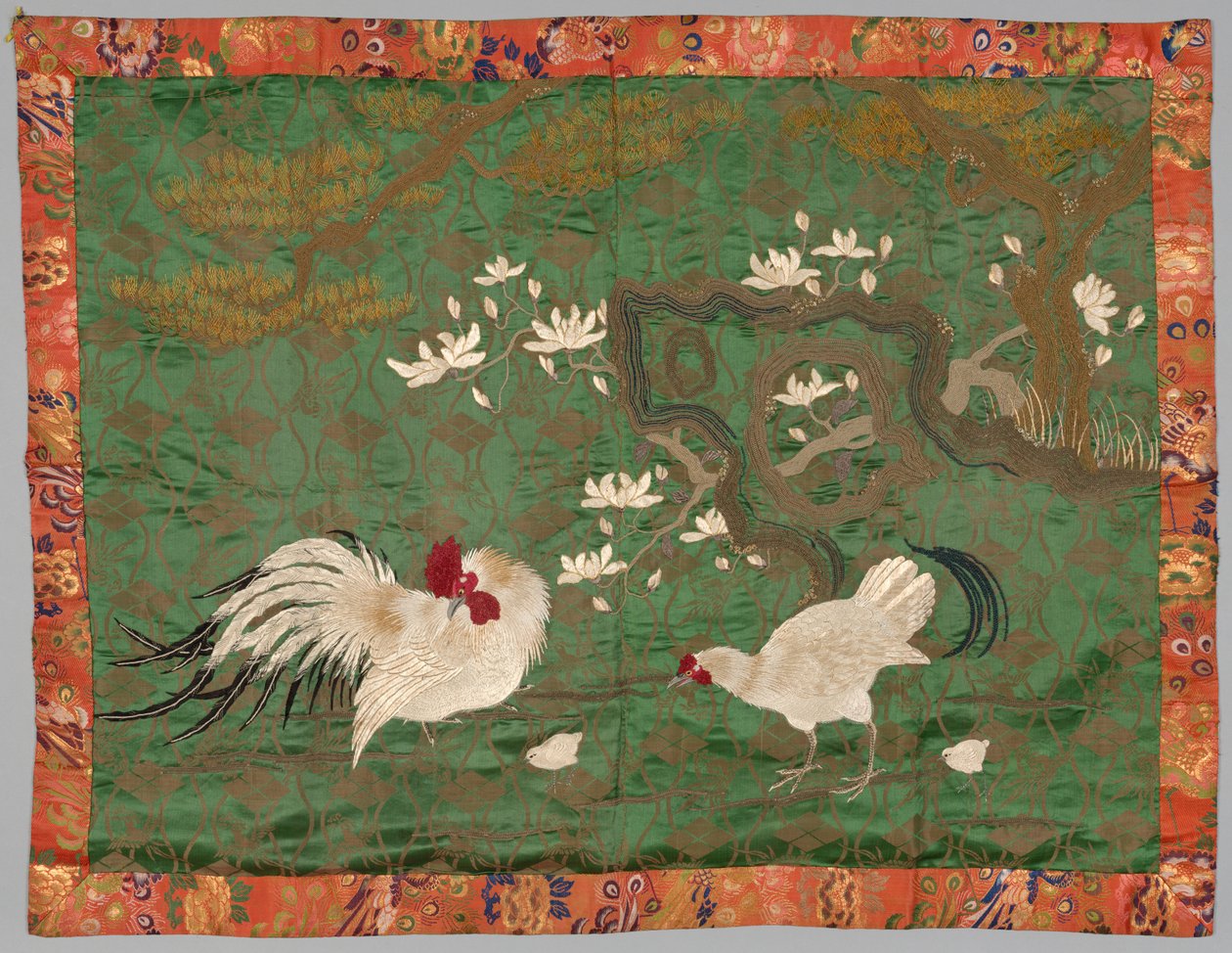 Fukusa ricamata, fine 1800-inizio 1900 da Unbekannt
