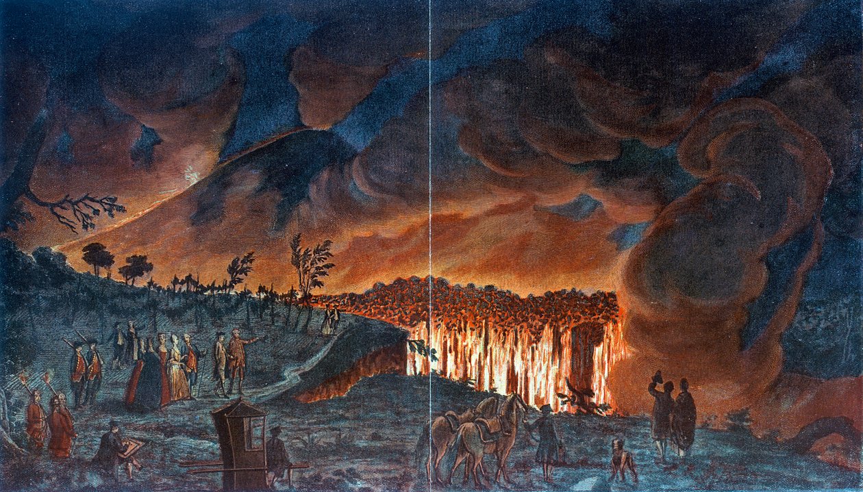 Eruzione del Vesuvio, 1776 da Unbekannt